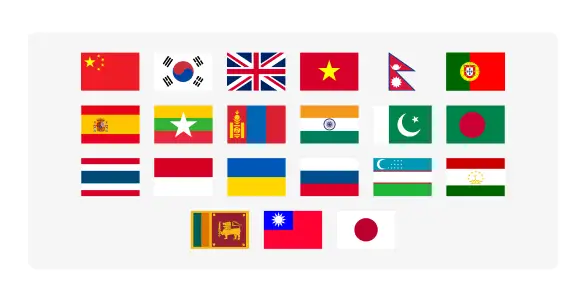 24時間365日、最大25言語対応